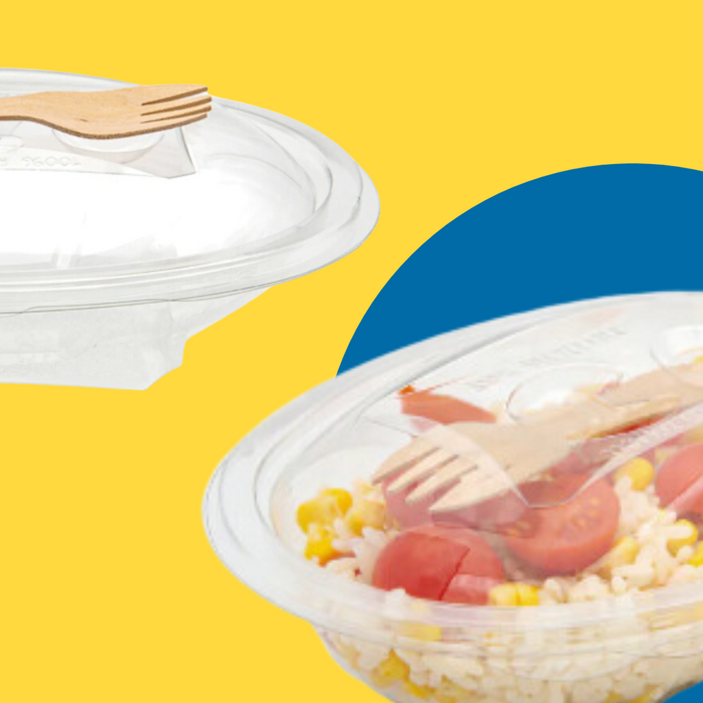 Vaschetta con forchetta integrata: pratica, comoda e veloce per mangiare all’aperto