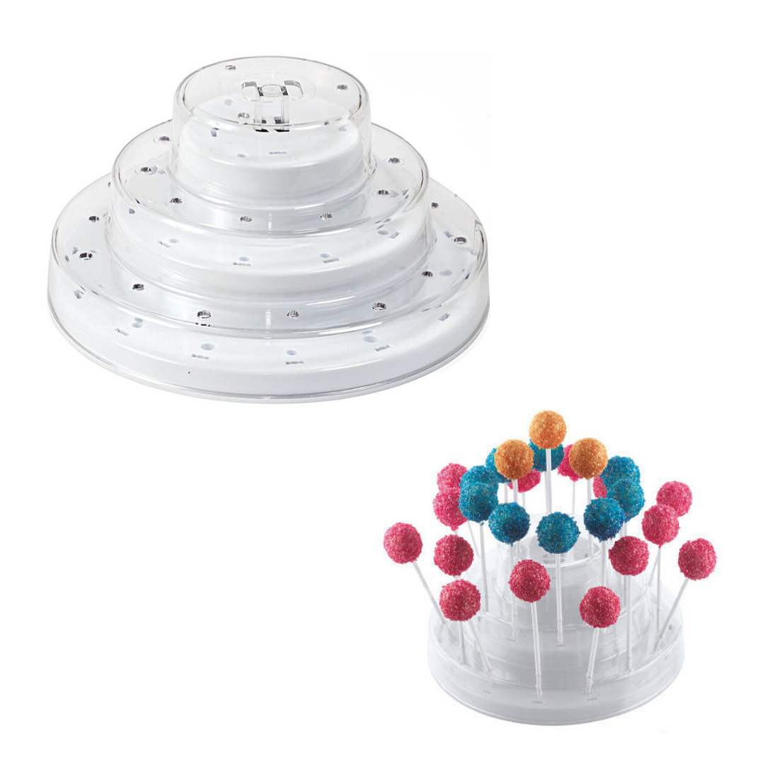 Base per lecca lecca bianca mostrata vuta e piena