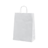 25 pz Shopper in carta colore bianco da € 0,34 Cad + Iva