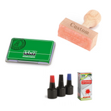 Kit di tembro legno con inchiostri e tampone