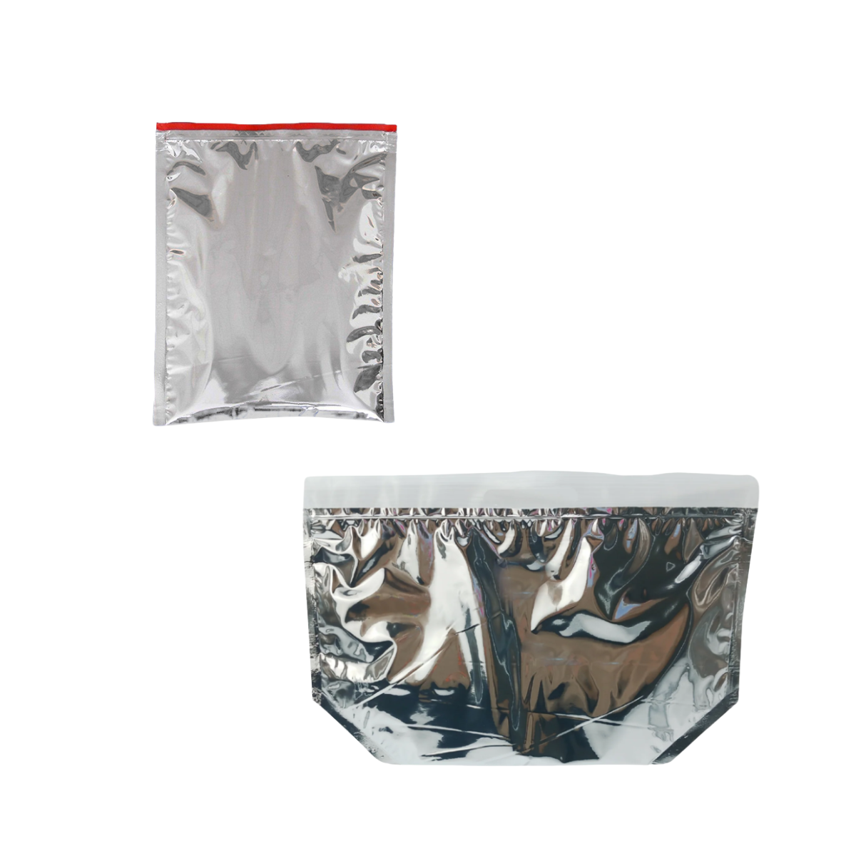 Busta termica per ghiaccio mostrata in due diverse misure