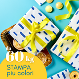 Carta per pasticceria personalizzata, che incarta vassoi, scritta in primo piano da 60 kg stampa piu colori