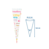 Cono gelato grafica parole con disegno grafico sue misure