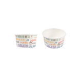 Coppetta gelato con grafica parole