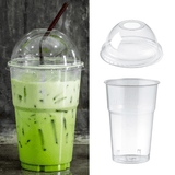 Bicchiere  per smoothie di plastica con coperchio a cupola
