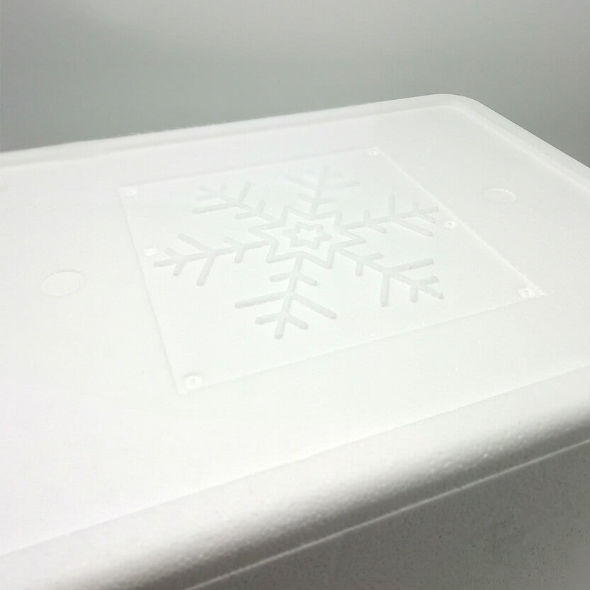 Dettaglio scatola termica in polistirolo