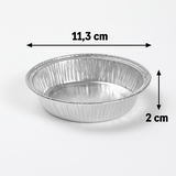 Stampo in alluminio per alimenti largo 11,3 cm e alto  cm con misure riportate sull'immagine