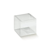 Cubo di plastica trasparente