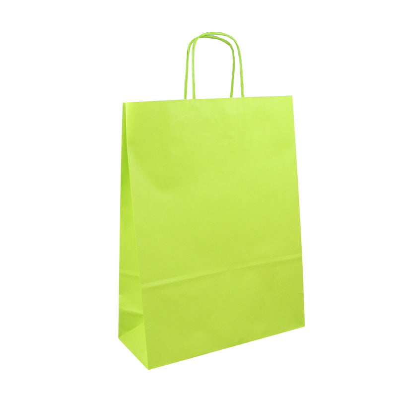 25 pz Shopper in carta colore verde da € 0,40 Cad + Iva