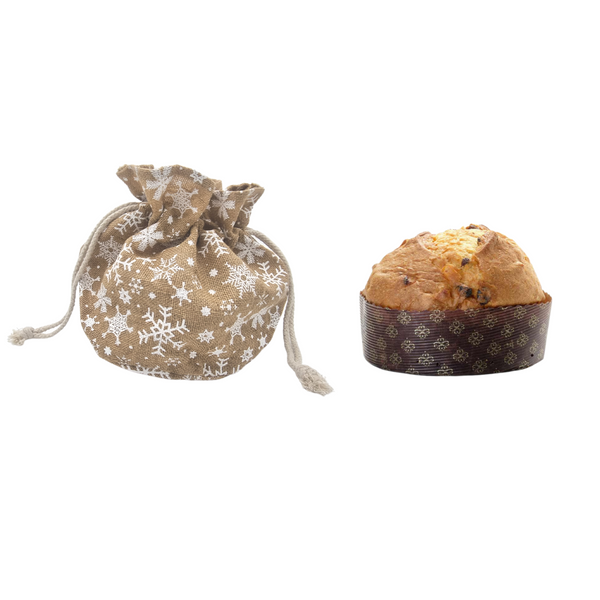 10 pz Confezione panettone in juta