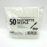 50 pz Posate biodegradabili in CPLA da € 0,055 Cad + Iva