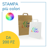 Shopper manico piatto in carta personalizzabile stampa fino 4 colori