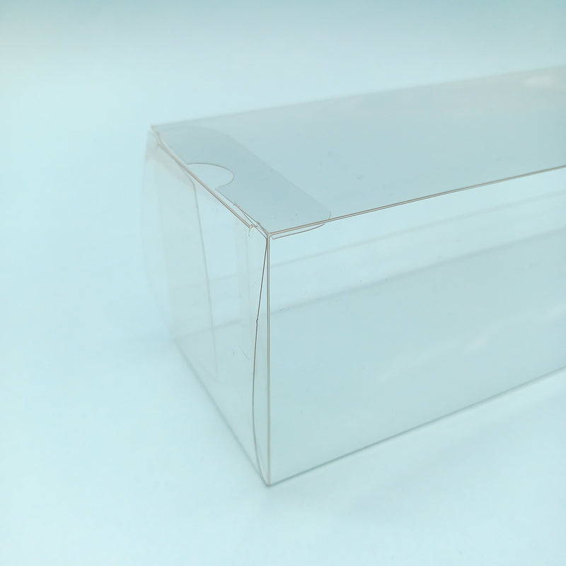 Dettaglio di scatola di plastica trasparente 
