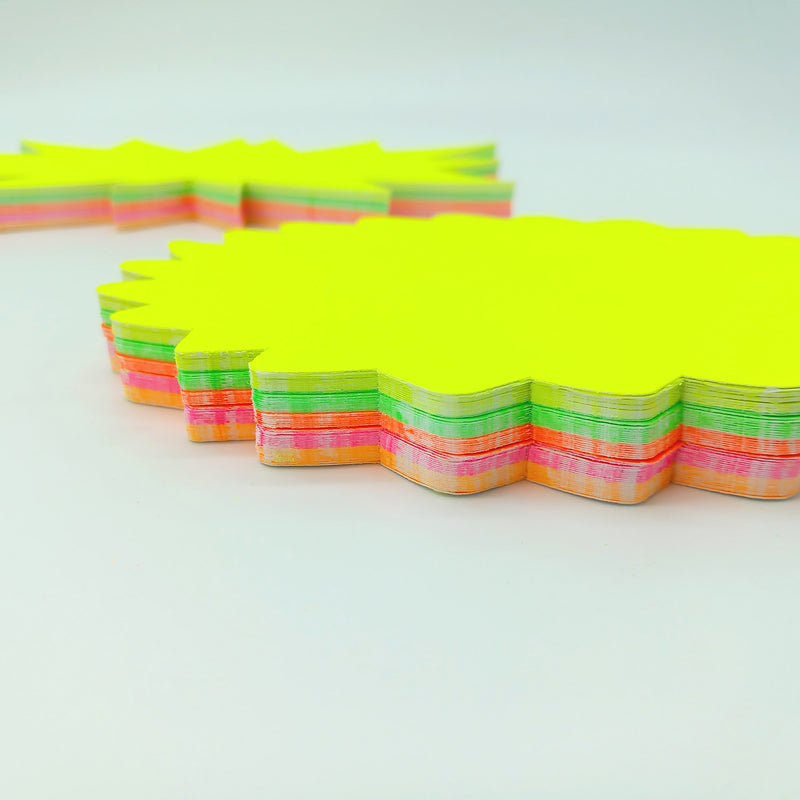 Cartellini segna prezzo, verde, fucsia e arancione fluo, rosso e giallo