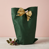 Sacchetto in tnt verde con fiocco oro