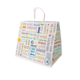 Shopper i carta con grafica parole