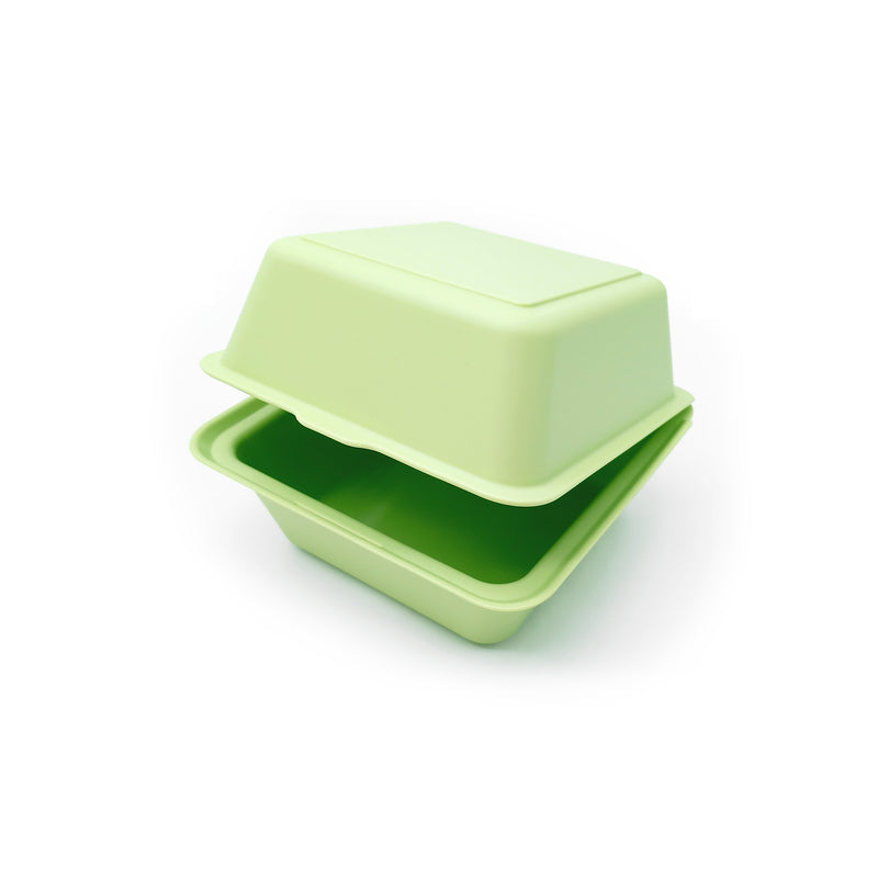 Porta merenda verde chiuso visto socchiuso