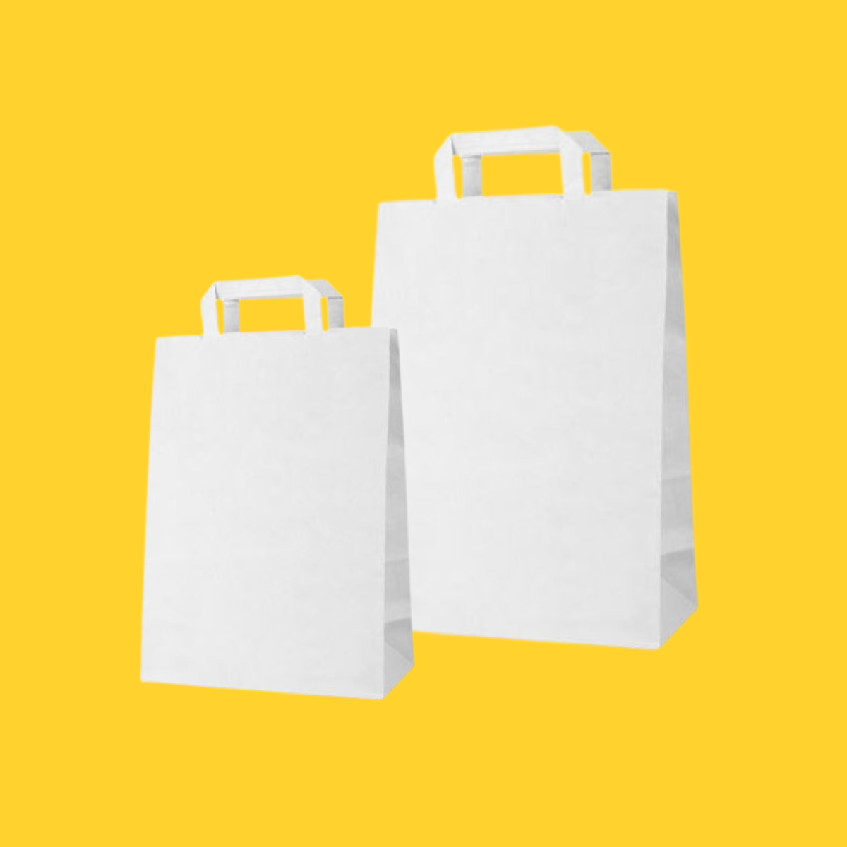 25pz Shopper in carta bianca da € 0,235 Cad Iva