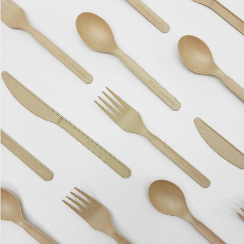 Pattern realizzato con posate bio 