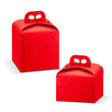 Scatola per panettone basso e per panettone alto color rosso