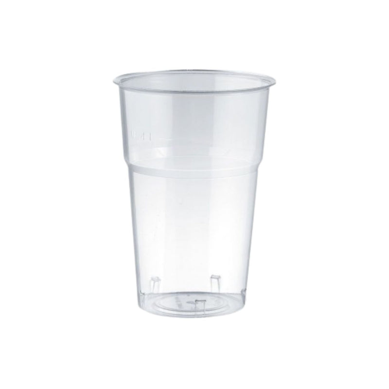 Bicchiere monouso di plastica, trasparente vuoto 