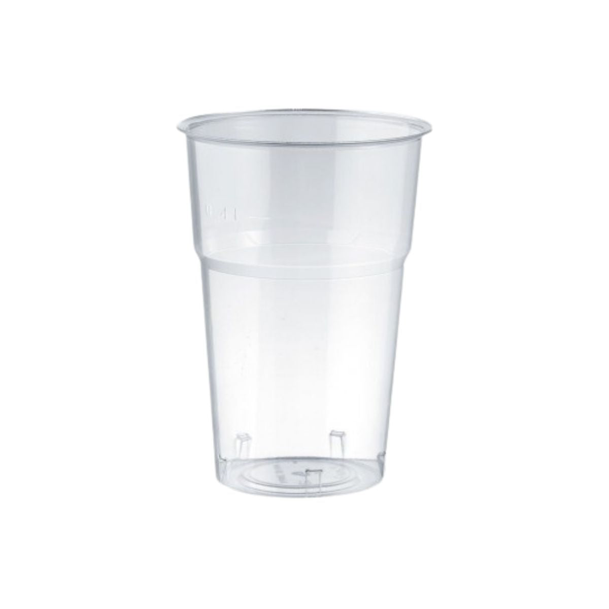 Bicchiere monouso di plastica, trasparente vuoto 