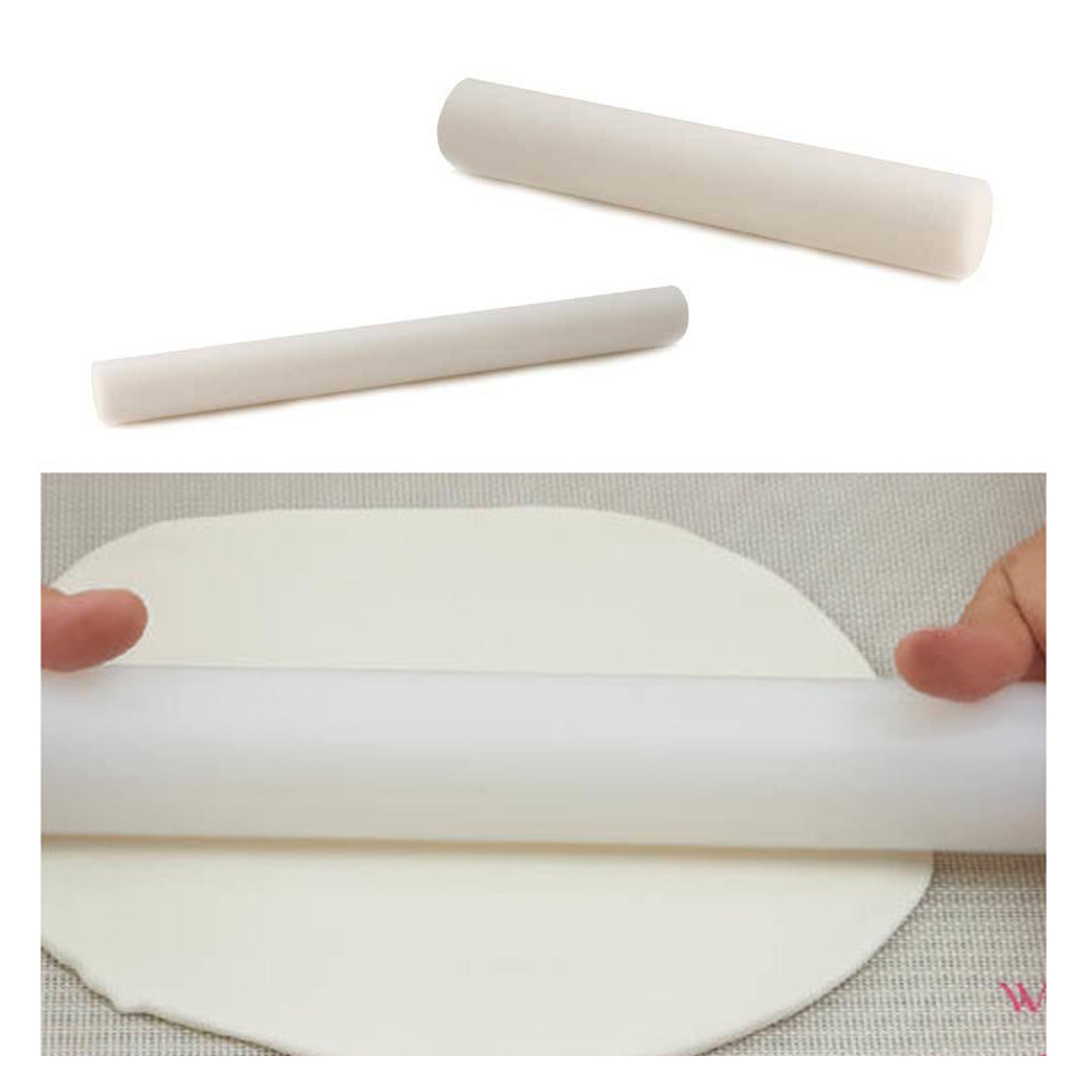Mattarello di silicone bianco