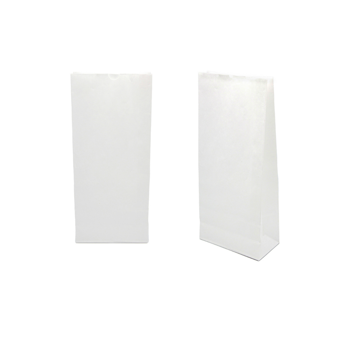 Sacchetto di carta, bianco, in piedi 