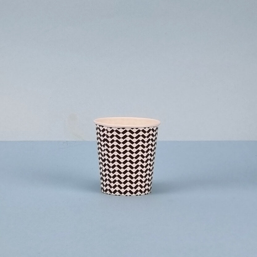 Bicchiere di carta da asporto, fantasia optical 