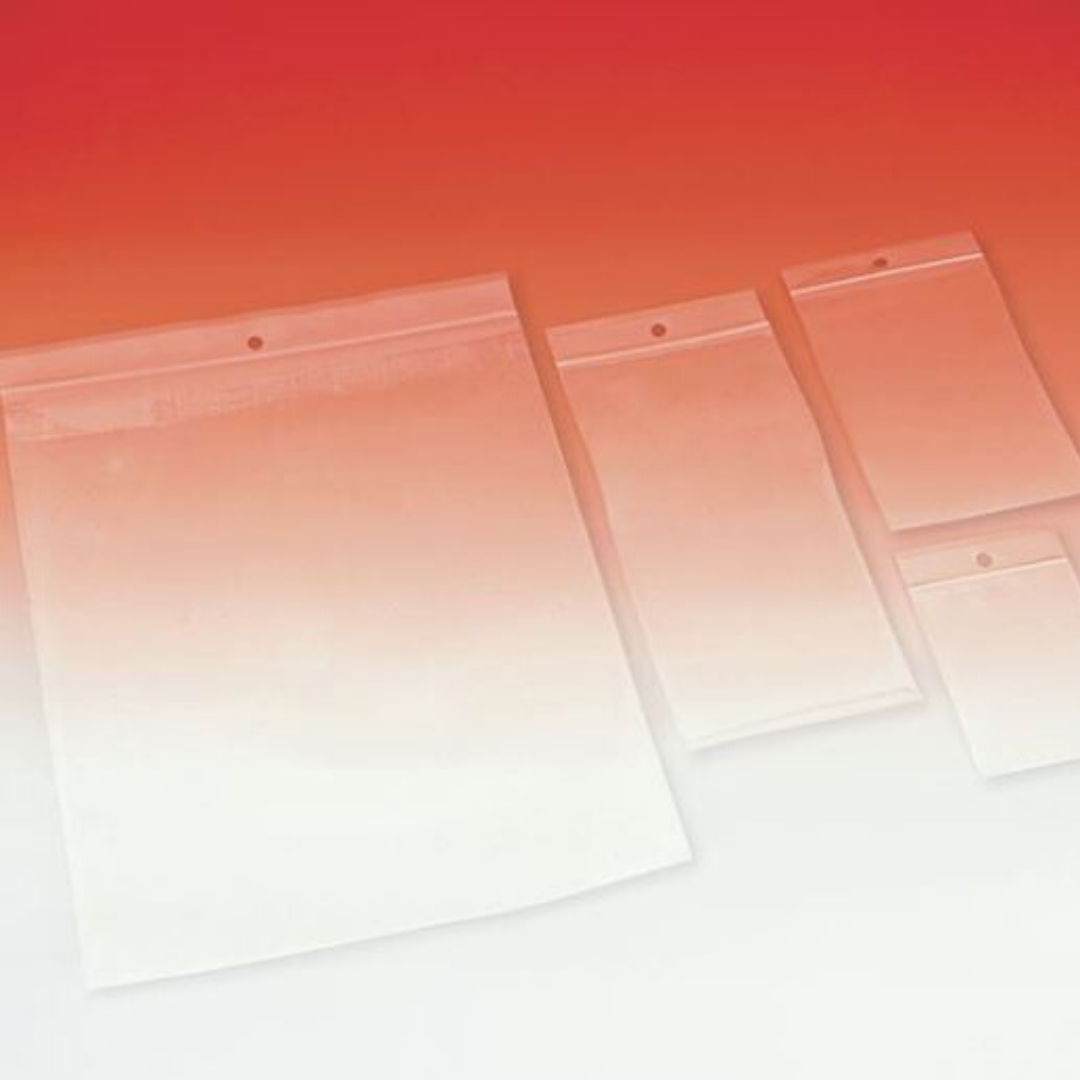 Buste richiudibili trasparenti chiusura a zip pressione 100 pezzi PVC