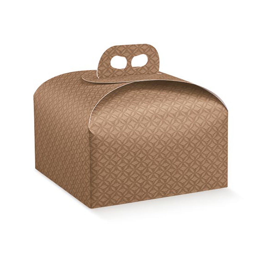 Scatola panettone trama cuoio