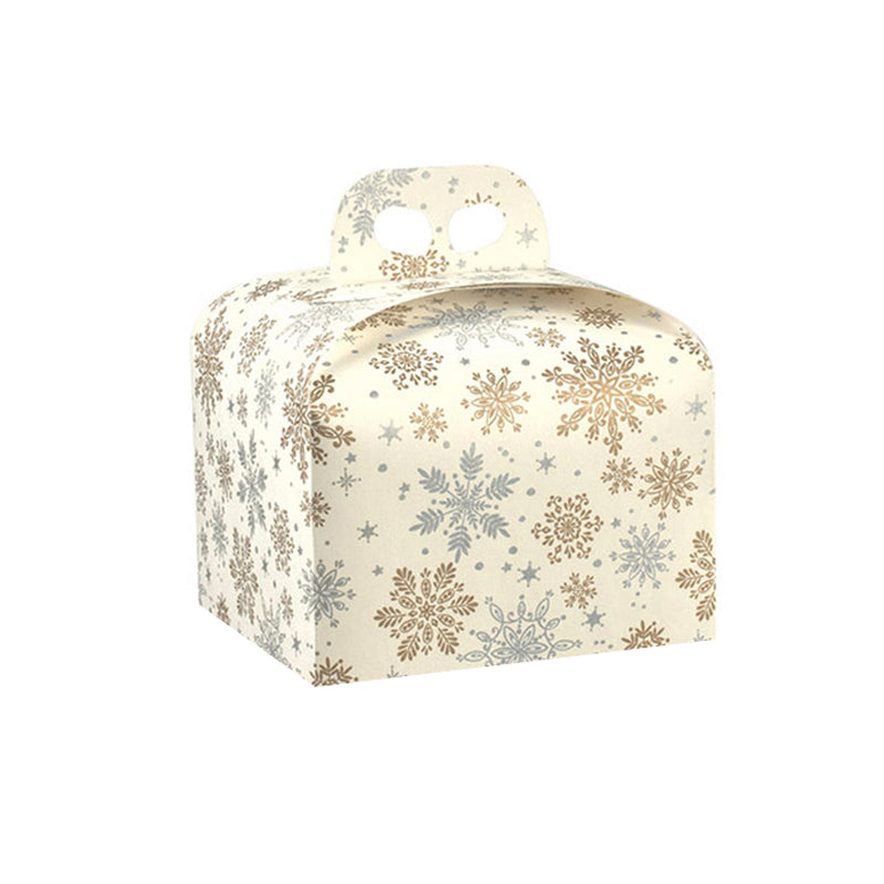 Scatola panettone con fiocchi di neve