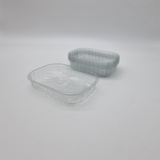 Vaschetta di plastica per mirtilli, vuota e impilata