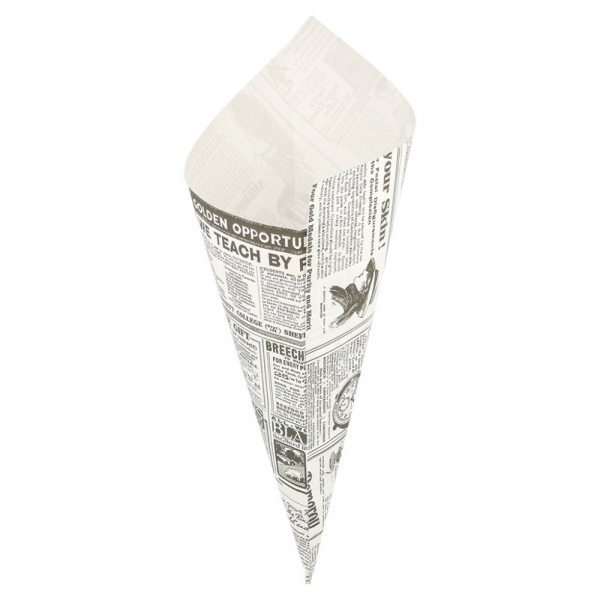 Cono per fritto stampa giornale 
