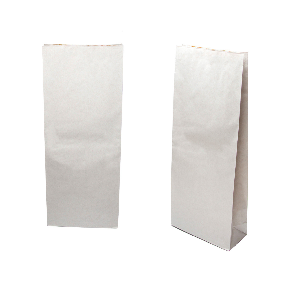 Sacchetto di carta, bianco, in piedi 