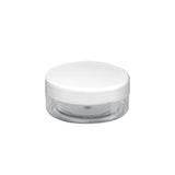 Vasettino di plastica con coperchio bianco