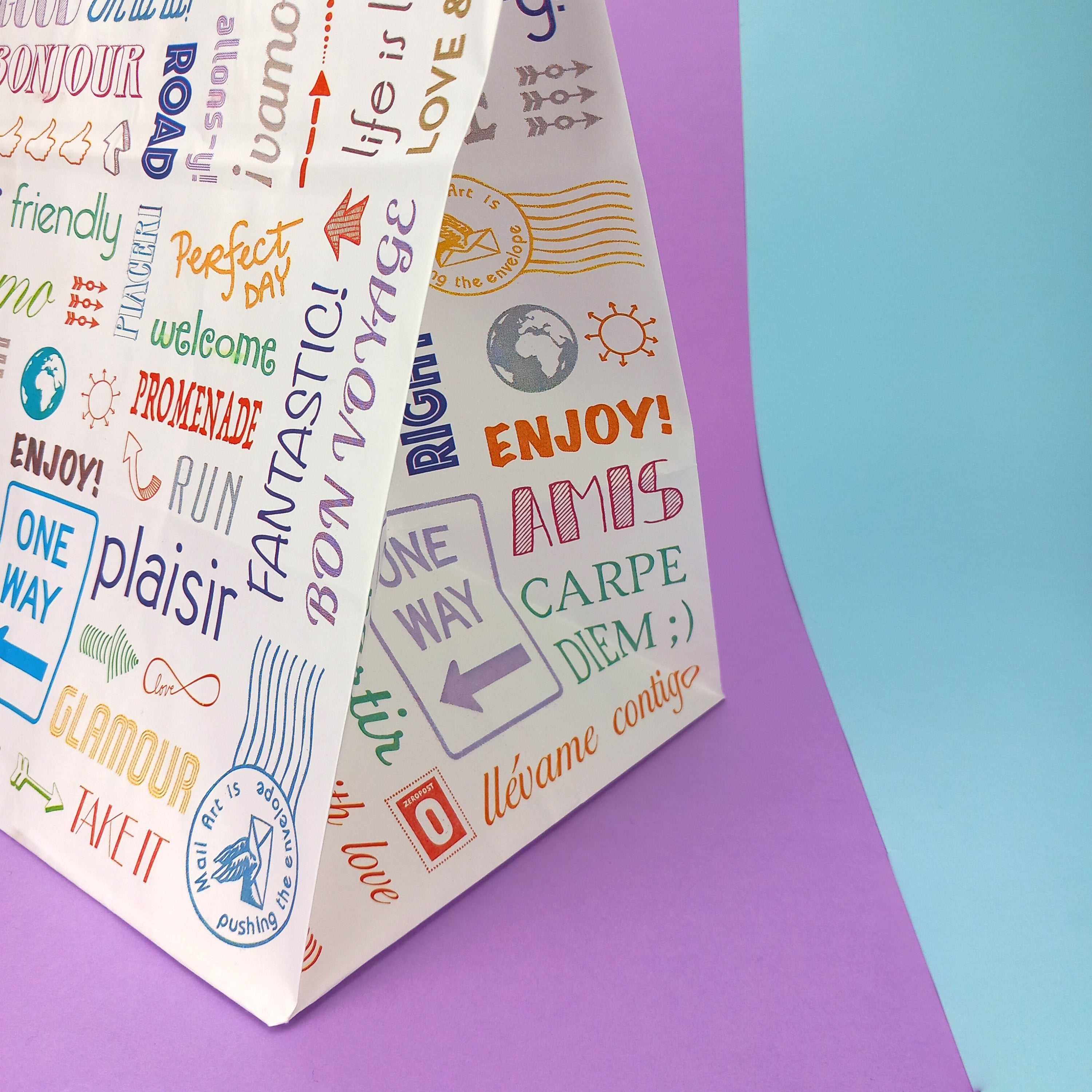 Shopper con grafica parole dettaglio