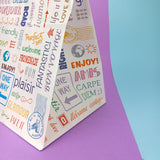 Shopper con grafica parole dettaglio