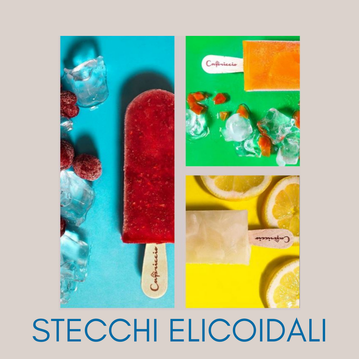 Esempi di stecchi elicoidali dentro i gelati 
