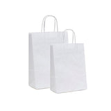 Shopper di carta bianca, due diverse misure