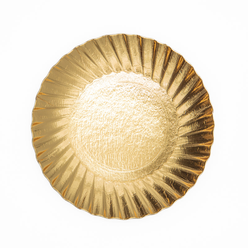 Monoporzione conchiglia di cartone dorata 