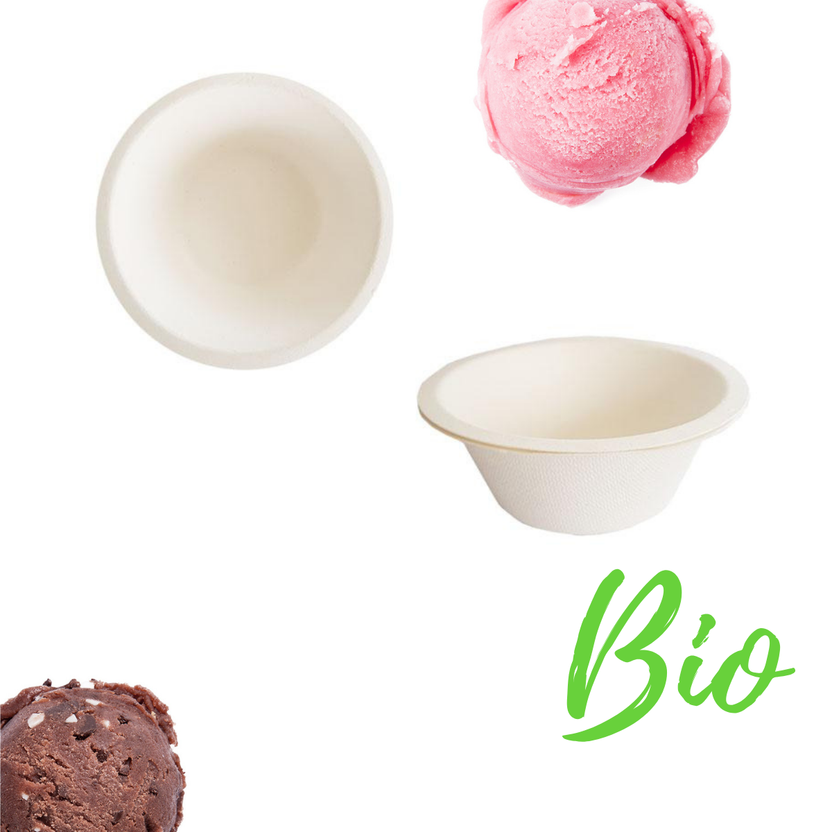 50 pz Coppette gelato biodegradabili € 0,073 Cad + Iva