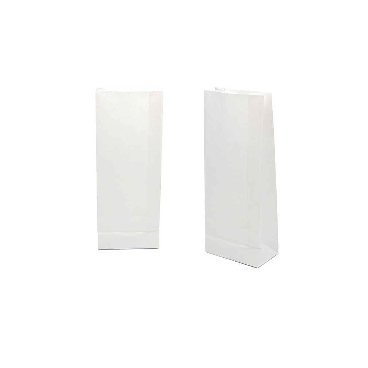 Sacchetto di carta, bianco, in piedi 