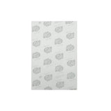 Carta alimentare bianca con rose grigie