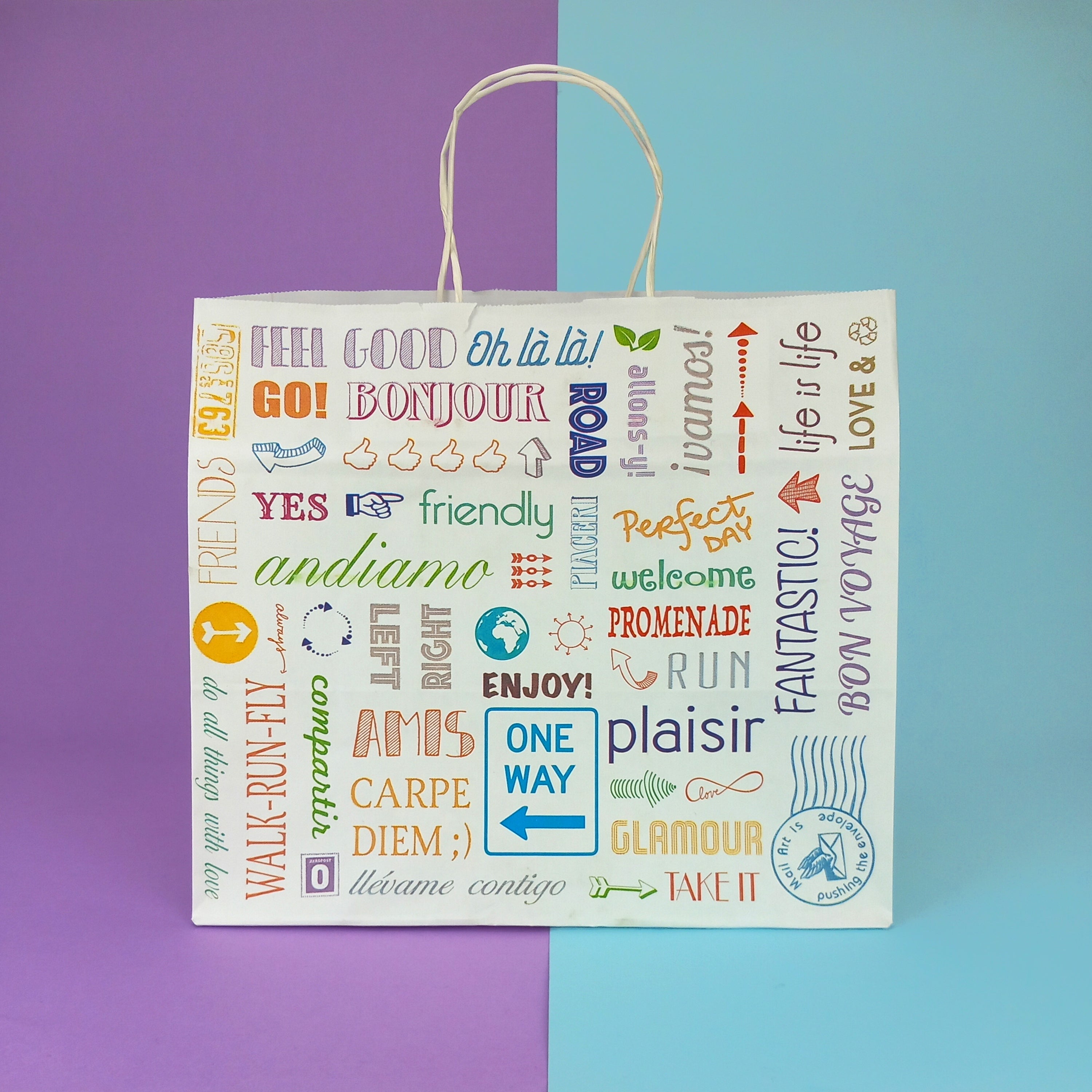 Shopper con grafica parole 