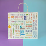 Shopper con grafica parole 