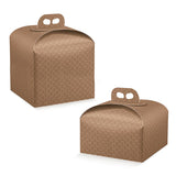 Scatola per panettone basso e per panettone alto color caffe 