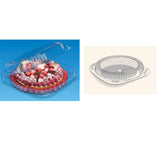 Porta torta di plastica, pieno e disegno tecnico 