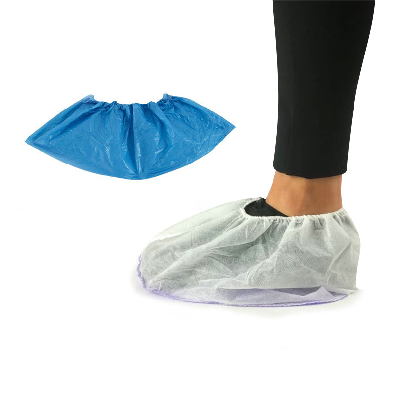 Piede con copriscarpe monouso