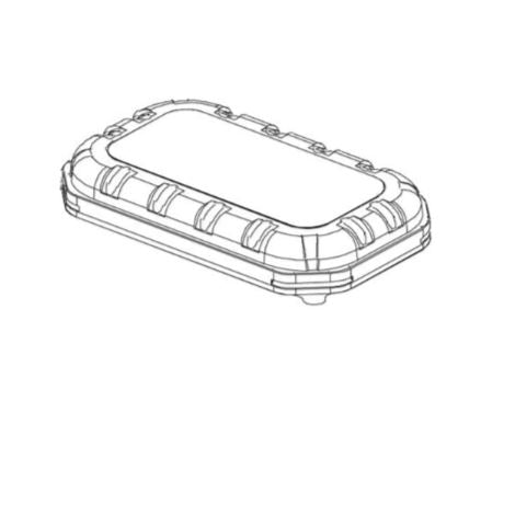 Disegno tecnico di coperchio per vaschetta di plastica